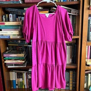 J. Crew Fuchsia Textured Dress